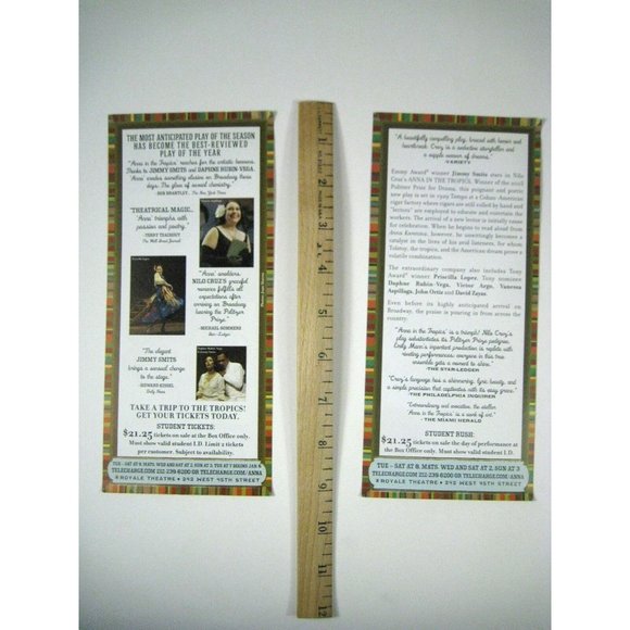 Anna in Tropics Playbill 2003 Royale Theatre Ticket Jimmy Smits Priscilla Lopez - Picture 5 of 12